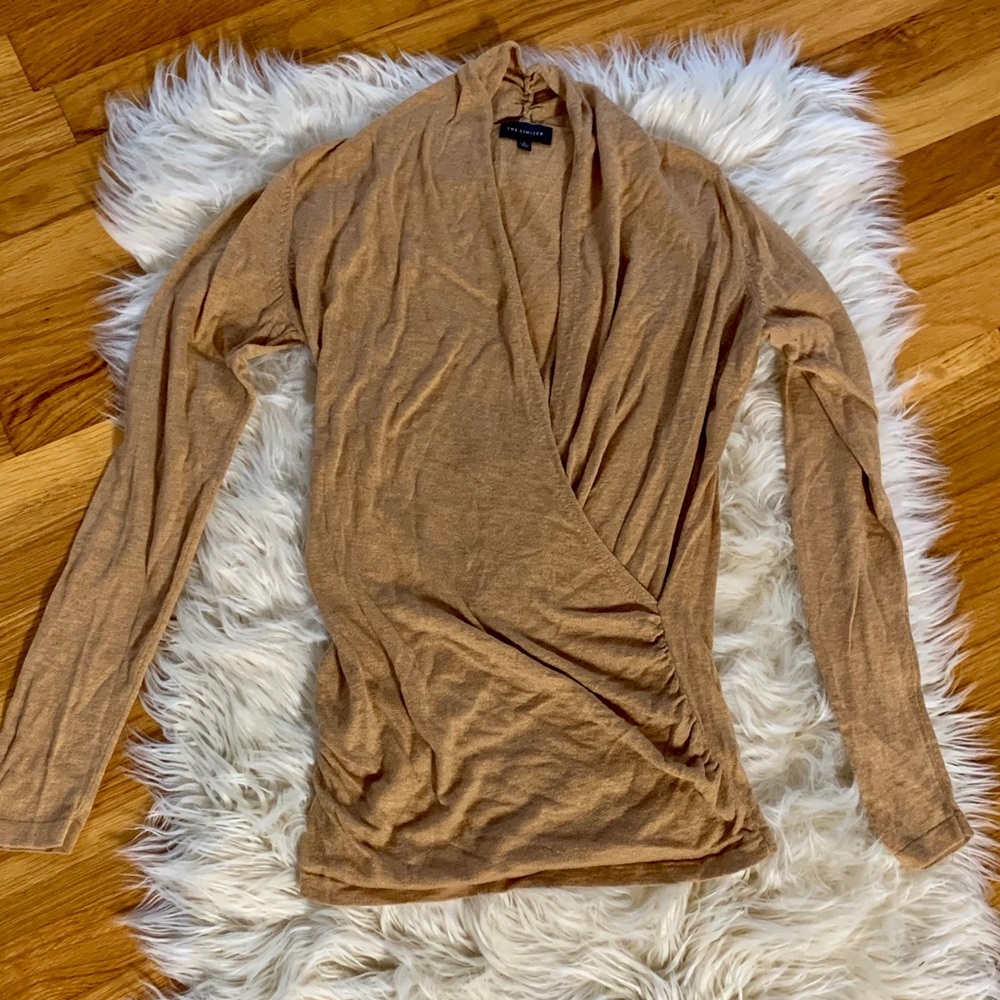 The Limited Wrap Sweater -tan